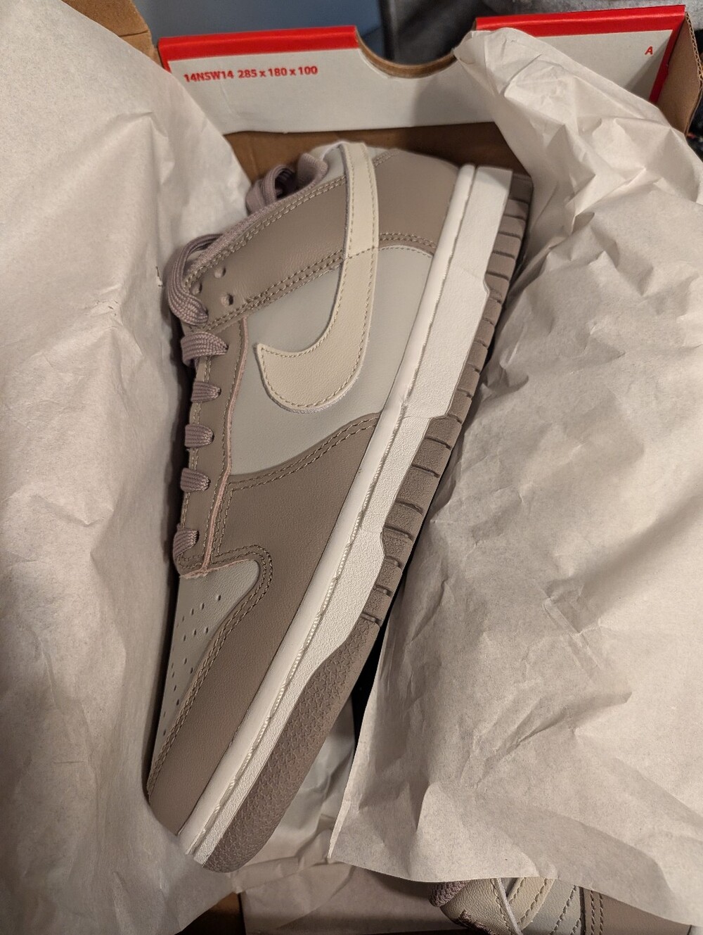 Women's  Low-Top Casual Sneaker in Taupe and Cream Nike